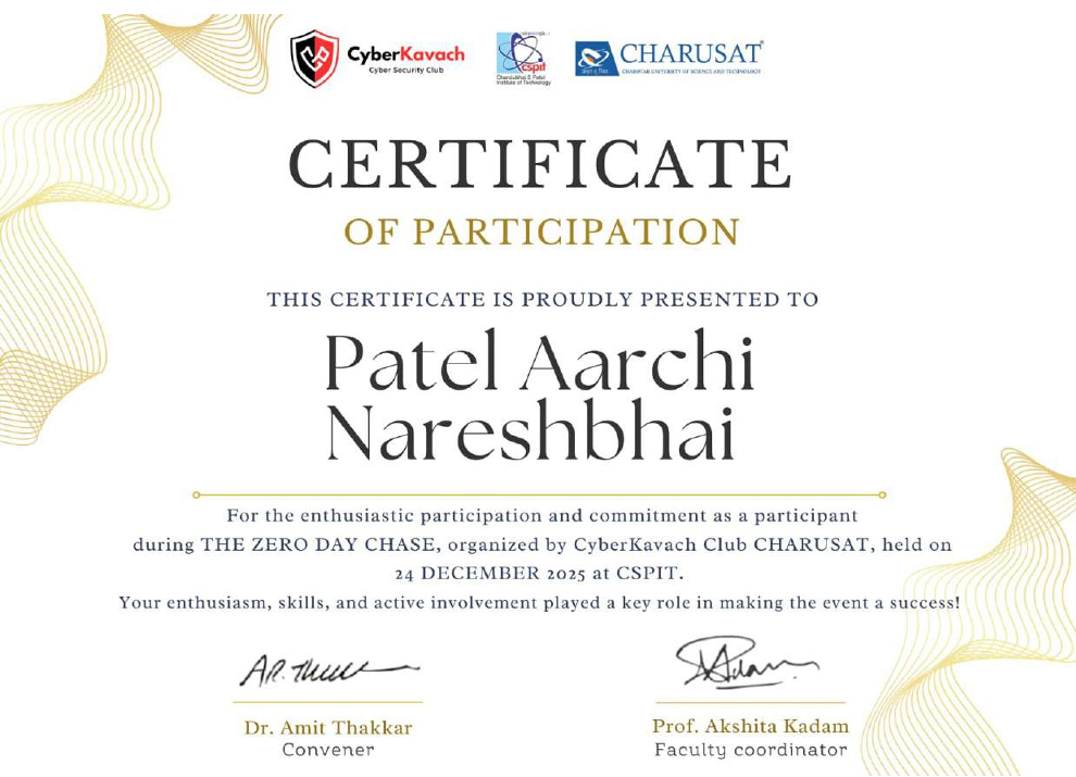 Hackathon Certificate